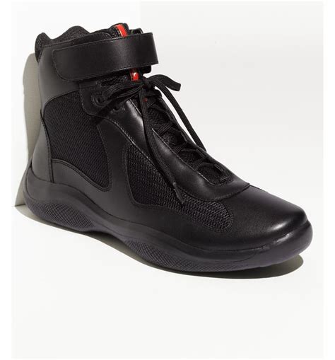 prada high top sock sneakers|high top Prada americas cup.